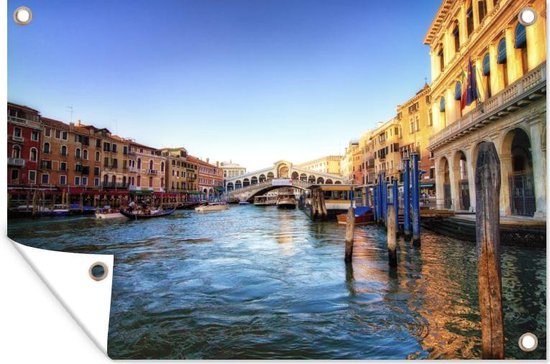 Posters de jardin hors de Venetië - Pont - Italie - 90x60 cm - Toile jardin