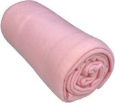 Fleece deken COMFITA - Oud roze - Polyester - 130 x 170 cm - Plaid / Woondeken