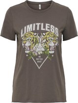 ONLY ONLLUCY LIFE REG S/S TIGERS TOP BOX JRS Dames T-Shirt  - Maat XS