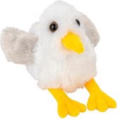 Pluche kleine zeemeeuw knuffel van 13 cm - Kinderen speelgoed - Dieren knuffels cadeau - vogels