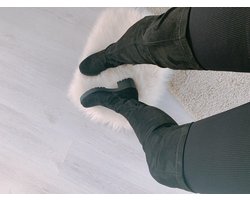 Shoekueen Dames Overknee Laarzen Zwart Suede 39