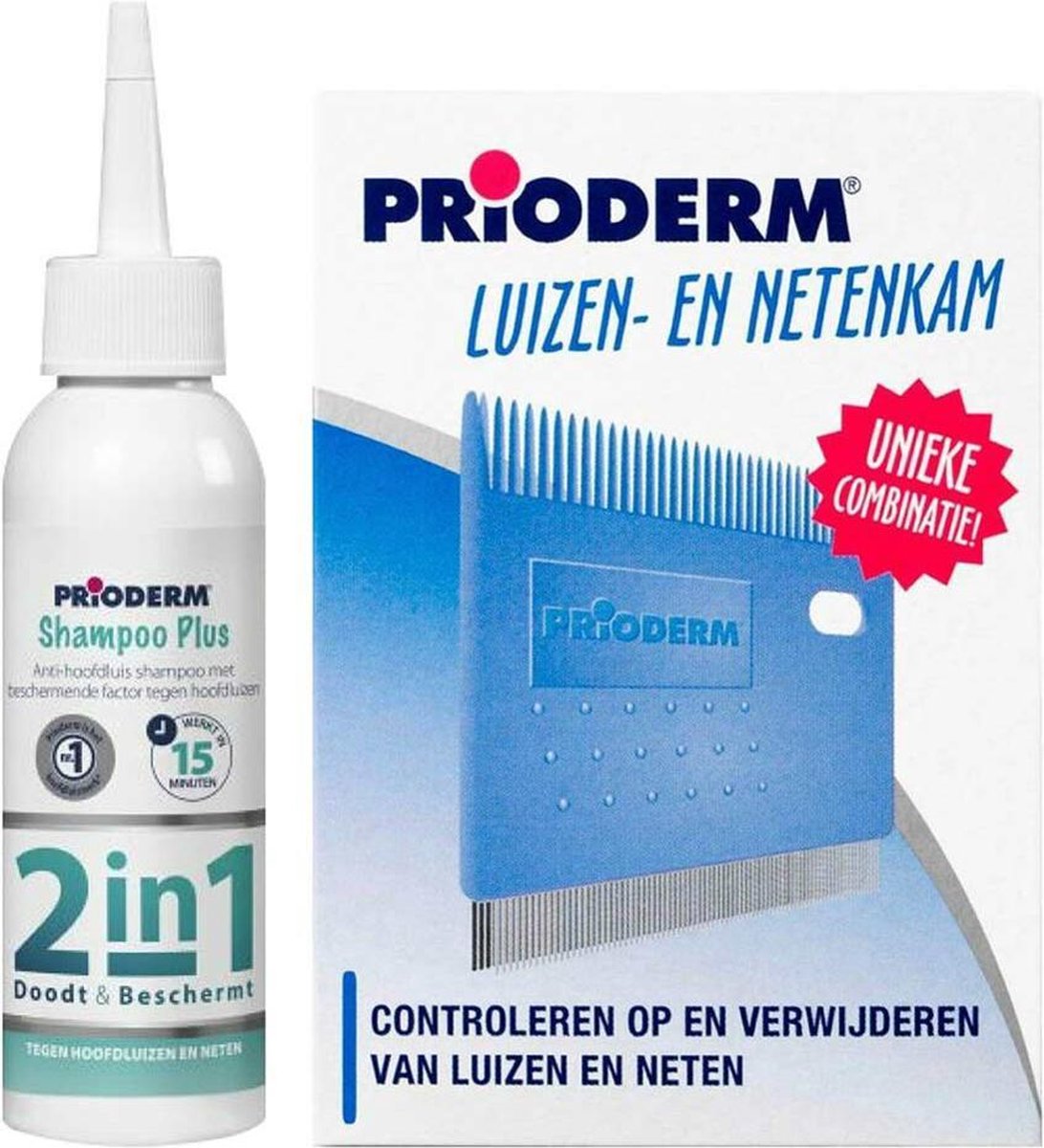 Prioderm Shampoo Plus + Luizen- en Netenkam Pakket | bol.com