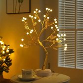 Kerstboom verlichting met gouden blad parel 36LED licht（batterij of USB)