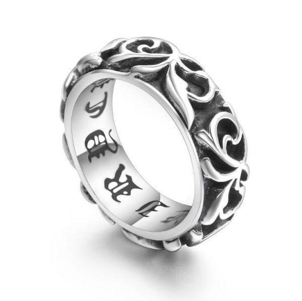 Ring pattern | zilver | ring met motief | Dames ring | Heren ring | 20,50 mm