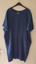 Boho maxI jurk van katoen met paletten open rug en decolleté, brede model Kaki kleur maat 40