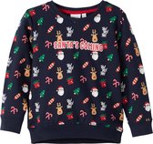 NAME IT MINI NMMRACHRISTMAS SWEAT BOX BRU Jongens Trui  - Maat 104