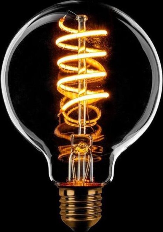 ETH Globe 80mm Filament spiraal LED 8w E27 230v 1800k dimbaar helder