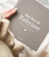 PINKPEACH - Babyjaar invulboek Linnen Taupe - Oude kleur