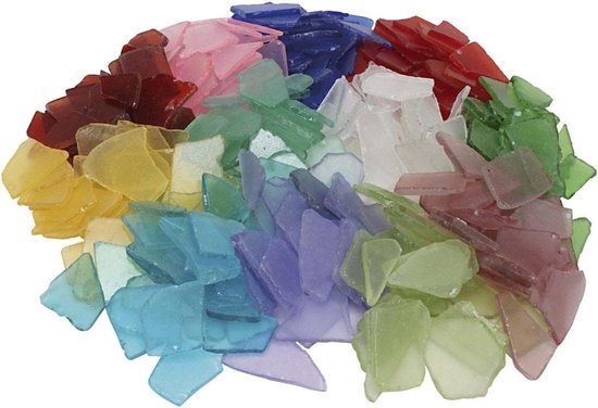 Mosaïque de verre - 12 couleurs - 250 gr