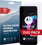 Rosso Screen Protector Ultra Clear Duo Pack Geschikt voor Motorola Edge 20 Lite | TPU Folie | Case Friendly | 2 Stuks