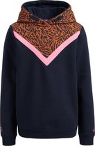 WE Fashion Meisjes sweater met colourblock en capuchon