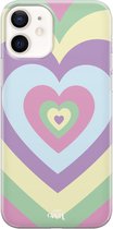 Retro Heart Pastel - iPhone Transparant Case