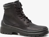 TwoDay leren dames veterboots - Zwart - Maat 42 - Echt leer - Uitneembare zool