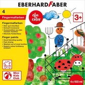 Eberhard Faber EF-578804 Finger Paint 100ml Jaune, Rouge, Bleu, Vert