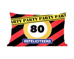 Sierkussens - Kussentjes Woonkamer - 50x30 cm - Feest - Verjaardag - 80 Jaar