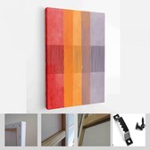 Set van abstracte handgeschilderde illustraties voor wanddecoratie, briefkaart, Social Media Banner, Brochure Cover Design achtergrond - moderne kunst Canvas - verticaal - 19624741