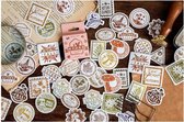 46 Stickers Herfst Post - Thema Herfst, Post En Postzegels - C067 - Stickerdoosje - Voor Scrapbook Of  Bullet Journal - Stickers Voor Volwassenen En Kinderen - Agenda Stickers - Decoratie Stickers