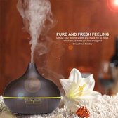 Luchtsnel Aroma Diffuser 550ML  - Luchtbevochtiger - Vernevelaar - Donkerbruin - Inc. 1x 100% Pure Essentiële Olie