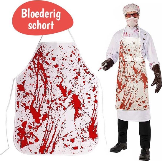 Halloween bloederig verkleed schort voor volwassenen