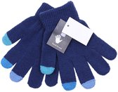 Marineblauwe handschoenen, geschikt voor touchscreens REBEL