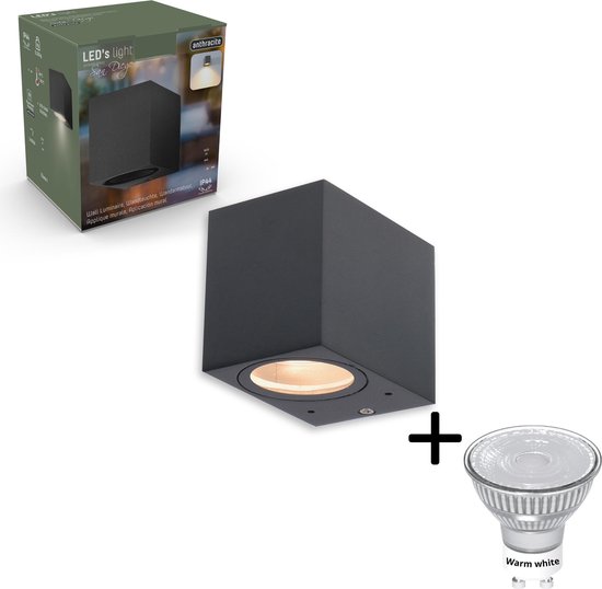 Proventa® Ambiance LED Buitenlamp met warm wit licht - Binnen & Buiten - Antraciet
