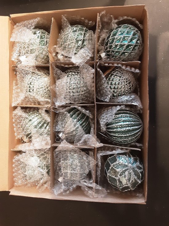 Set Van 12 Luxe Glazen Kerstballen 6 Cm - Elegante Kerstdecoratie Voor De Boom | bol