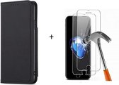 GSMNed – Luxe iPhone 12/12 Pro  Zwart – hoogwaardig Leren Pu Hoesje – iPhone 12/12 Pro Zwart – Design – Met Screenprotector