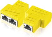 Netwerk splitter - Lan splitter - Geschikt voor UTP / FTP / RJ45 / ISDN - 1 stuk - Geel - Allteq