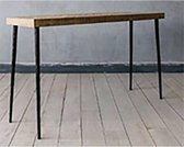 OHNO Furniture Elias Consoletafel - Side Table, Tafel, Mangohout, Zwart, Industrieel