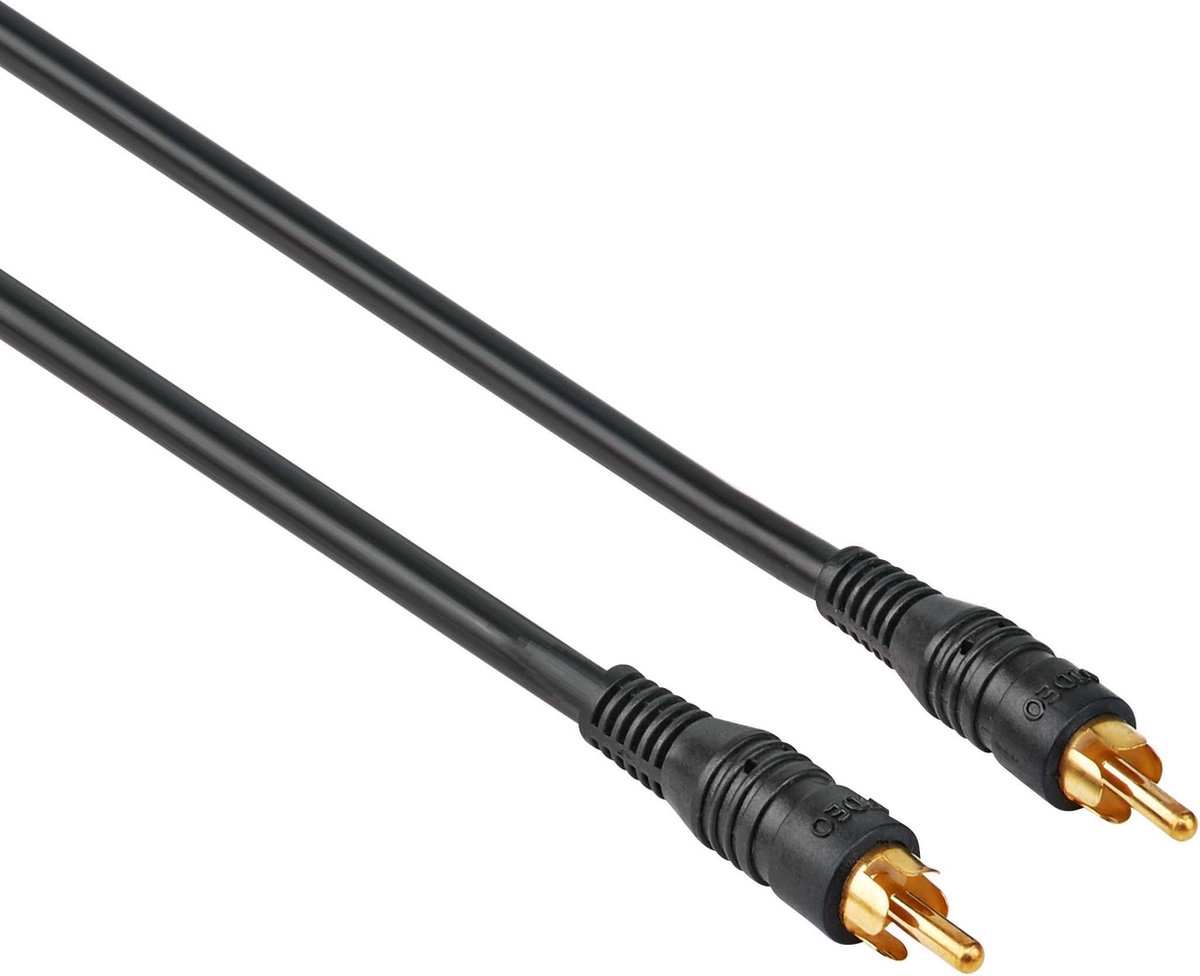 Tulp kabel - Analoog/ digitaal - Dubbel afgeschermd - Verguld - 15 meter - Zwart - Allteq