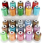 25 Multi Colors polyester machine borduurgaren 500M