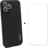 ENKAY Apple iPhone 13 Pro Hoesje TPU met Screenprotector Zwart