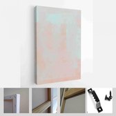 Set van abstracte handgeschilderde illustraties voor wanddecoratie, briefkaart, Social Media Banner, Brochure Cover Design achtergrond - moderne kunst Canvas - verticaal - 19069264