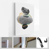 Set van 3 creatieve minimalistische illustraties voor wanddecoratie, ansichtkaart of brochureomslagontwerp - Modern Art Canvas - Verticaal - 1900305889