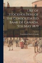 List of Stockholders of the Consolidated Bank of Canada, 5th May 1879