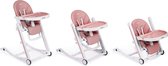 Kinderstoel – babystoel-Met Beschermgordel – Eetstoel-Verstelbaar-Inklapbaar-Roze