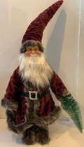 kerstman-fluweel-45cm-bordeaux