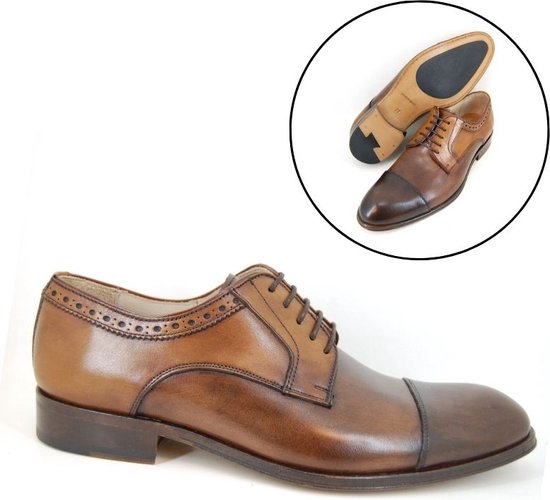 Stravers Nette Heren Veterschoenen Maat 47 Bruin Grote Maten Derby Herenschoenen bol
