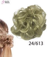 Messy Haarstuk Bun 24/613| Haar wrap extension | Haarstuk Clip-In Twist Bun | Hair Bun | Haarstuk Hair Extensions Donut Ponytail Messy Bun - 40 Gram