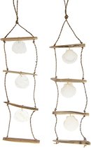 Naturel Collections Touwladder capiz met schelpen 21x75cm (1 stuk) assorti