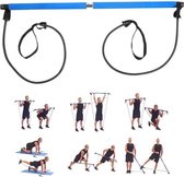 Pilates stick- Professionele fitness bar - Full body workout -  Fitness krachttraining - Thuis gym - Weerstandsband - Resistance bands - Kleur blauw