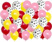 Honden ballon mix 40-delig geel rood roze wit zwart - ballon - hond - verjaardag - honden feest - decoratie - hondenverjaardag
