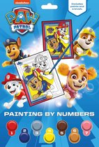 PAW Patrol kleuren op nummer - Kleurplaten + 7 kleuren verf + penseel - verven - knutselen meisjes - PAW Patrol speelgoed