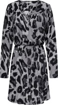 Jacqueline de Yong Jurk Jdycohen L/s Above Knee Wrap Dress 15239052 Oyster Mushroom/black Abst Dames Maat - 34