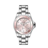 Longbo - Dames Horloge - Zilver/Roze/Roze - 36mm
