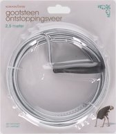 Gootsteen Ontstoppingsveer - Zilver / Zwart - Universeel Toepasbaar - Bad / Douche / Keuken - 2.5 Meter