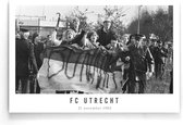Walljar - FC Utrecht supporters '82 III - Zwart wit poster.