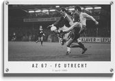 AZ 67 - FC Utrecht '80 - Walljar - Wanddecoratie - Schilderij - Plexiglas