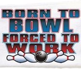 Bowling Bowlinghanddoekje Fun Towel 'Born to Bowl'