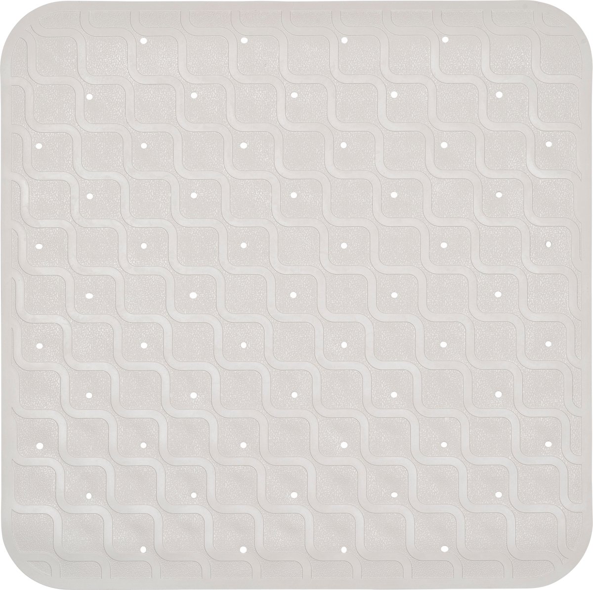 Antislip badmat beige 53 x 53 cm rubber - douchemat anti slip - antislipmat - badmat - Wasbaar en antibacterieel